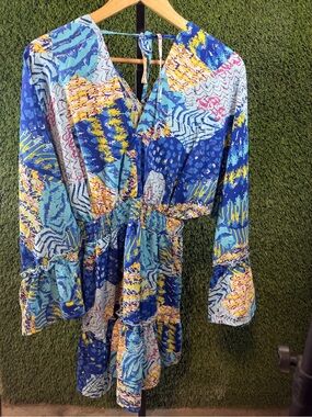 5 for $25 🌹Blue Abstract Print Dress